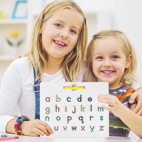 Tablero Magnético De Letras De Doble Cara,2 En 1