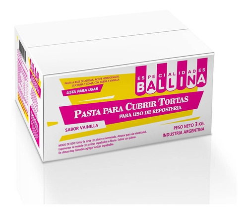 Pasta Ballina 3kg Vainilla 