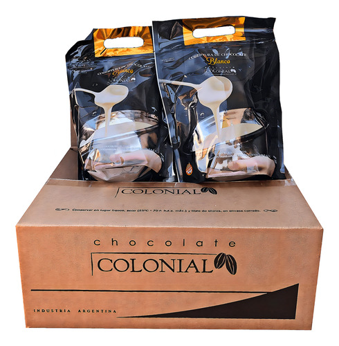 Chocolate Cobertura Colonial Blanco X 6kg X 1 - Cotillón Waf