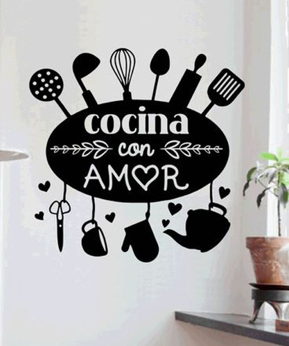 Vinilos Decorativos Para La Cocina Amor Chico Comedor