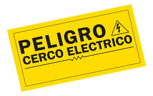 Cartel De Advertencia Cercas Eléctricas X 10 Unid.