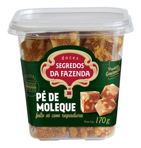 Doce de pé de moleque em pote 3 un