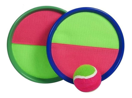 Juego 2 Raquetas Velcro + Pelota Catch Ball Playa Parque 