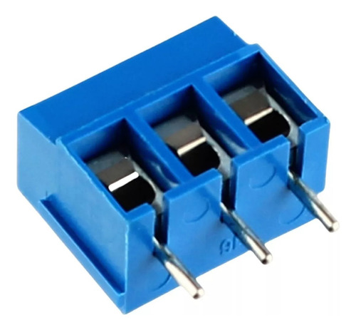 Borne Kre 3 Vias Azul Kf301-3t 5,08mm Mini 10 Peças