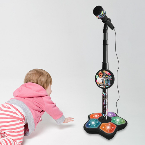 Micrófono Y Soporte Para Niños, Máquina Para Niños Negro