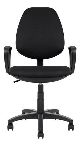 Silla Oficina Ergonomica Marca Silleti Modelo Toledo Giratoria Con Brazos Mecanismo Semi Reclinable Tapizada En Tela Color Negro