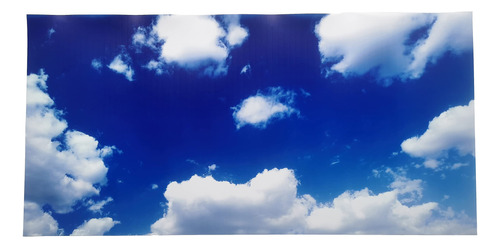 Blue Sky White Clouds Cubierta Luz Fluorescente Pvc Ignifuga