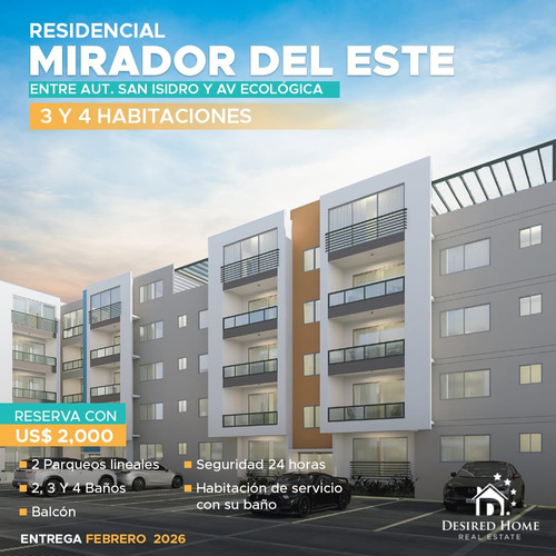 Proyecto De Apartamentos Ubicado En Residencial Mirador Del Este, Santo Domingo Este