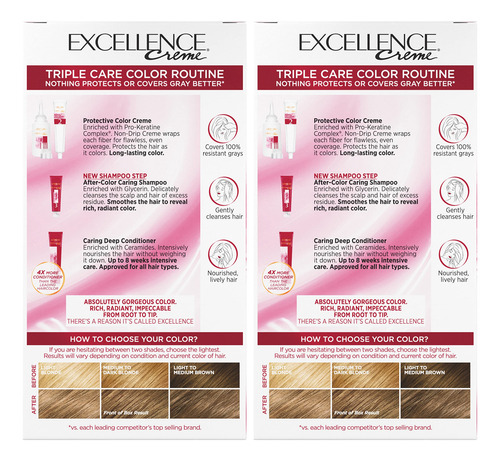 Tinte Cabello L'oreal Paris Excellence Creme, Rubio Oscuro