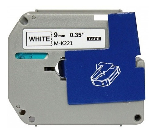Imagem 9 de 9 de Fita Compativel P/ Rotulador Brother Pt-80 Pt-70 M-k221 9mm
