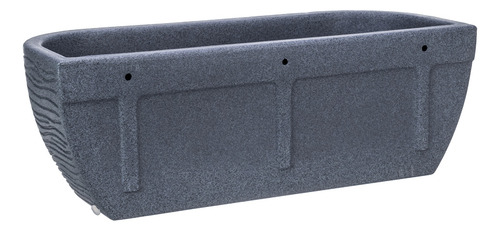 Maceta Floridis Pared Plástico 46 × 17cm Recoleccion Agua Simil Piedra Color Gris Grafito