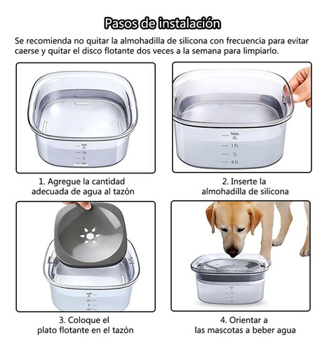 2 L Cuenco De Agua Para Perro Para Mascotas De Viaje
