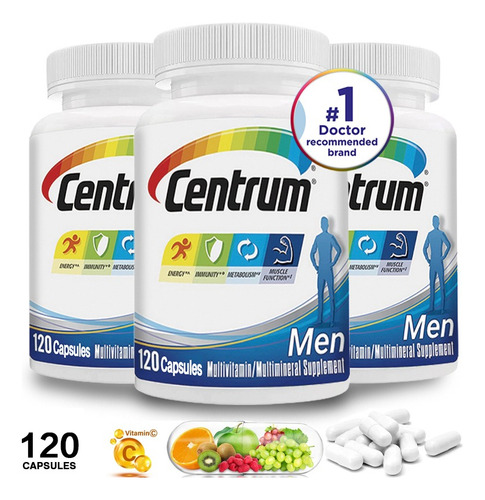 Centrum Hombre Multivitamínico Y Multiminerales 120 Tabletas