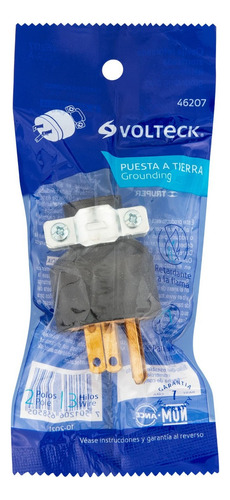 Enchufe Macho Reforzado Uso Ind. 2 Polos + Tierra, Volteck