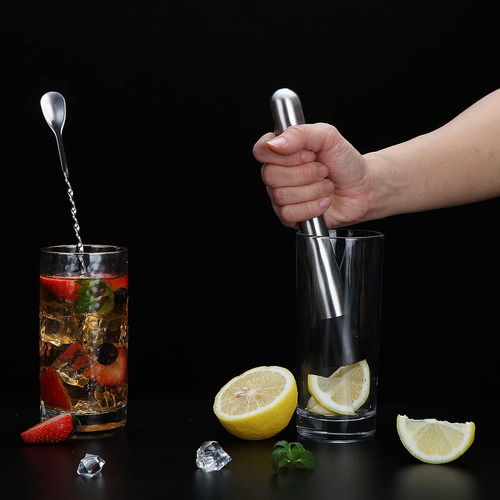 Juego De Herramientas De Bar De Acero Inoxidable Y Cuchara M