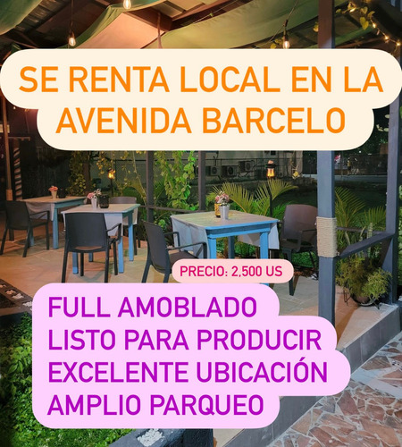 Rento Local Comercial En La Avenida Barcelo, Punta Cana
