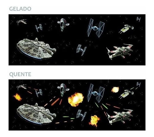 Caneca Star Wars Batalha Espacial Sensível À Temperatura