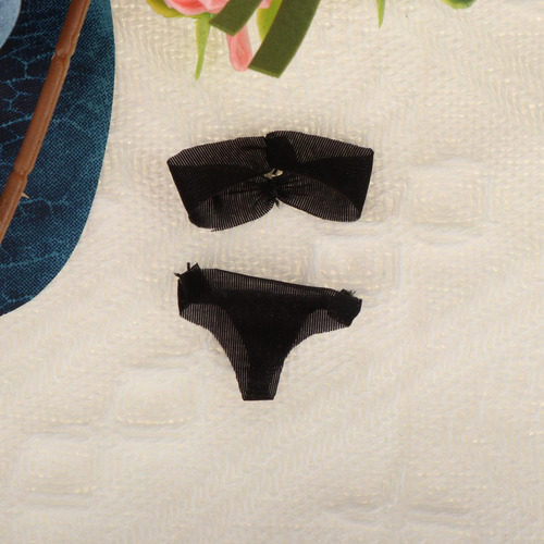1/12 Boneca Feminina Roupas Sutiã E Roupa Interior, Preto