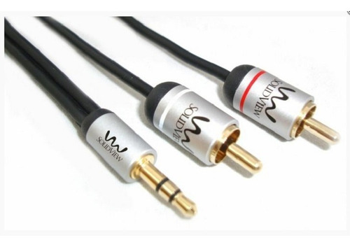 Imagen 1 de 2 de Cable Audio Stereo A Rca Plug 3.5mm 1mt Solidview Cb548