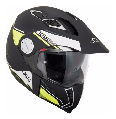 Casco Moto Givi Tourer X01 Blk/fluo 3 En 1 Con Lentes