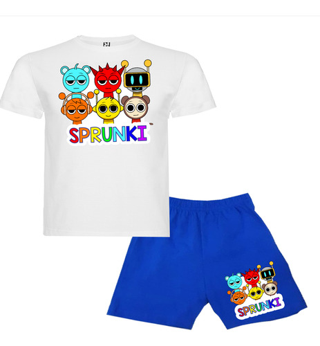Pijama Corto Niñoss Algodon Sprunki Roblox