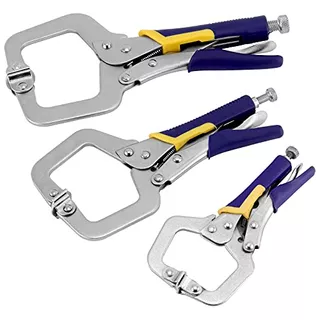 3 Pack C Clamp Locking Pliers, 6 Inch, 9 Inch, 11 Inch ...