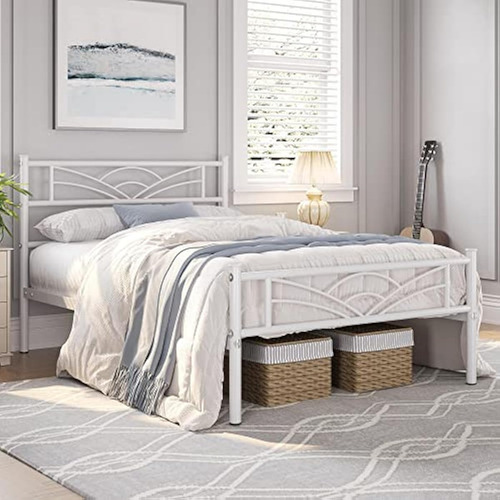 Base De Cama Individual Blanco Yaheetech Nubes/