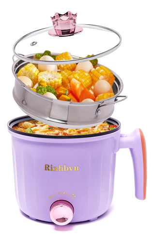 Rixhbvn Olla Electrica Con Vaporizador, Olla De Fideos Rapid