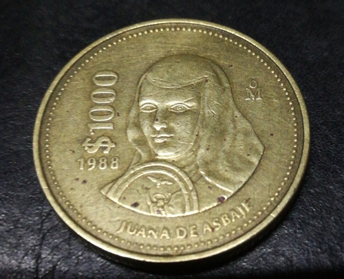 (moneda De! Juana De Asbaje $1000 (1988) De Colección *