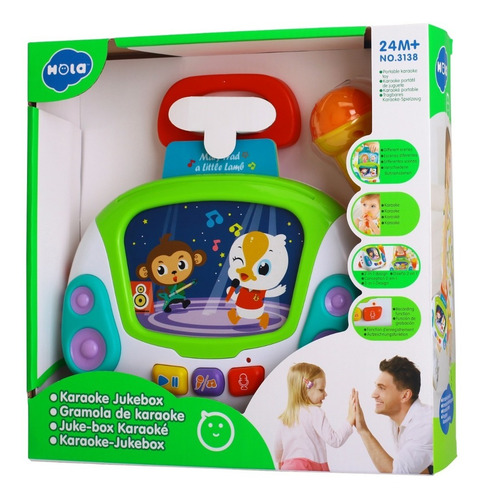 Imagen 2 de 10 de Microfono Karaoke Musical Infantil Hola 3138 Sonido Juego Ed