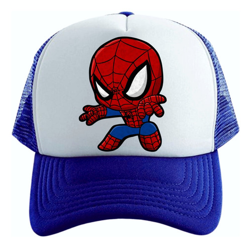 Gorra Trucker Spiderman Art Animado Series Geeks Blue 