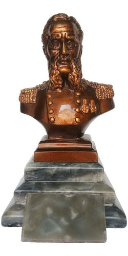 Busto De Andrés Avelino Cáceres Con Base De Marmol Años 90