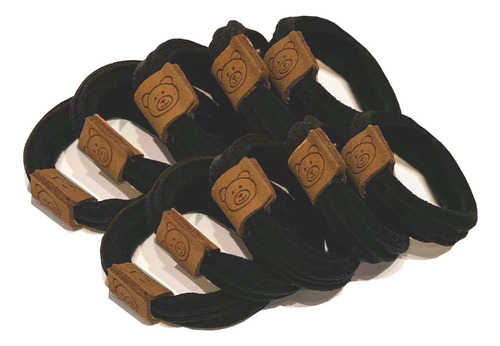 Ligas Para El Cabello 10 Pzs Mediano Negro Belleza Oso
