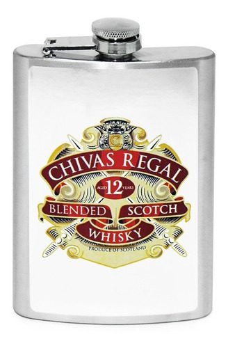 Cantil Porta Bebida De Bolso Chivas Regal Aço 210 Ml