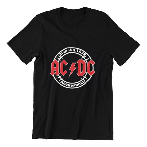 Polera Unisex Acdc Rock N´ Roll Musica Estampado Algodon