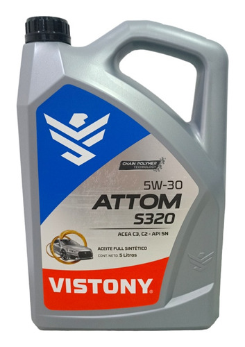 Aceite 5 Litros 5w-30 Sintético Attom Vistony 