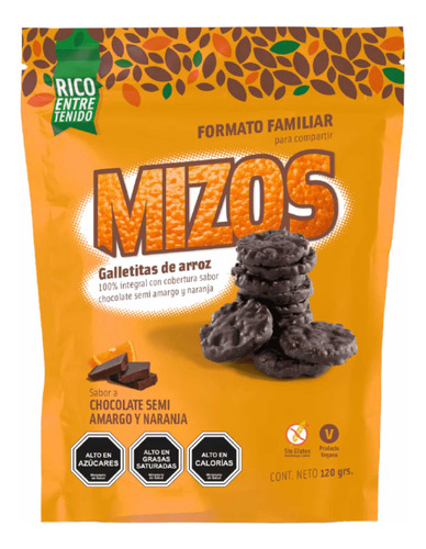 12 Galletas Mizos Sin Gluten Tamaño Familiar.