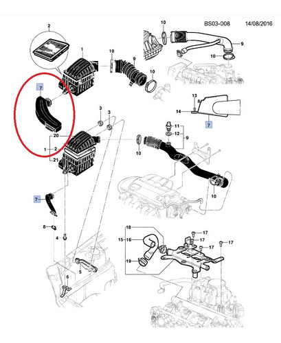 93319842 Ducto De Aire Marco A Caja Chevy 1994-2012