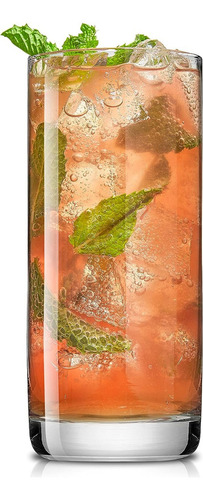 U Chef Juego De 6 Vasos De Vidrio Altos De 13 Oz Color Transparente