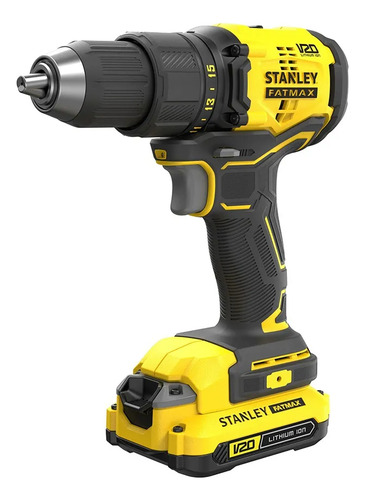 Parafusadeira Furadeira Stanley 1/2 Sbd710d2k 2 Baterias Cor Amarelo
