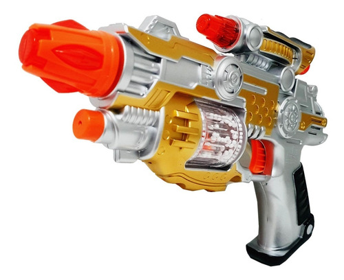 Imagem 5 de 6 de Metralhadora Pistola Brinquedo Tipo Nerf Luz Som Camuflada