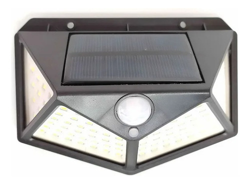 Lampara Led Solar Con Sensor De Movimiento Luz Recargable Color Negro Na