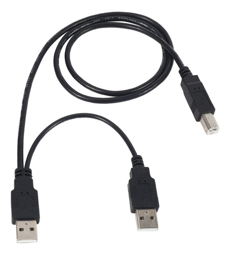 Cabo Usb 2.0 Duplo Macho Para Padrão B Macho Y 80 Cm Para Im
