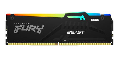 Memoria RAM Fury Beast RGB gamer color negro 16GB 1 Kingston KF552C40BBA-16