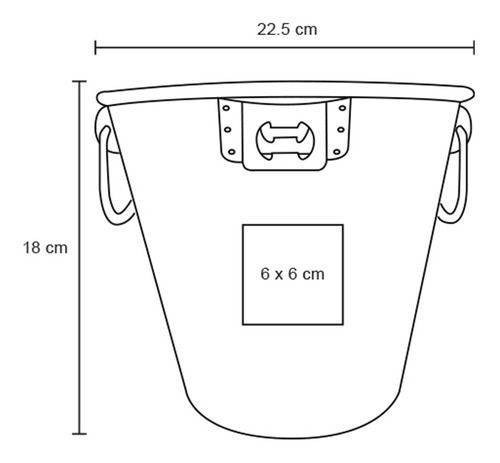 Imagen 5 de 10 de Hielera De Acero Inoxidable En Forma De Cubeta Con Asas