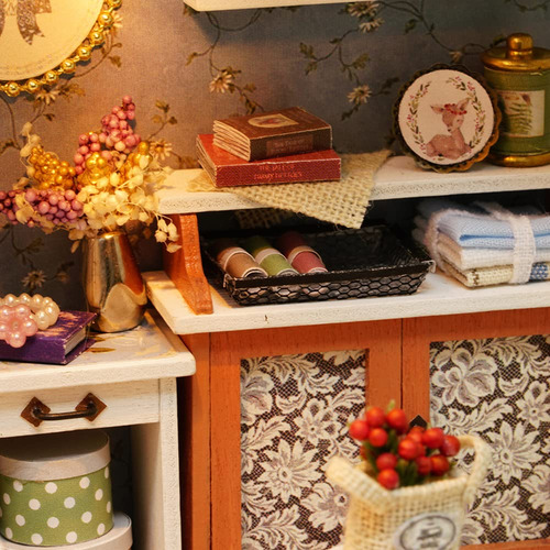 Hosioe Kit De Casa De Muñecas En Mitura Diy Realista Mini