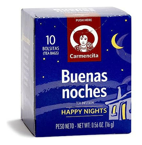 Té Buenas Noches Carmencita. 10 Bolsitas. 16g (0.56oz)