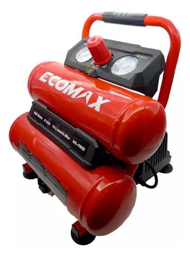 Compresor De Aire Ecomax Sin Aceite Portatil 8 Lts 360w