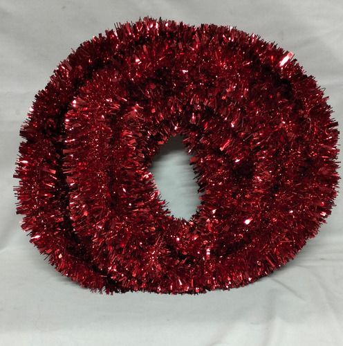 10 Mt Escarcha Feston Ext Calle 10cm Alambre Galvanizad Rojo