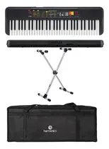 Comprar Kit Teclado Yamaha Psr-f52 + Bag Harmonics+ Suporte Ask Si99 Cor Preto 110Vu002F220V